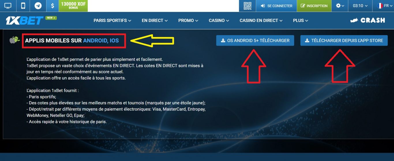 Quels appareils utiliser pour se connecter à mon compte 1xBet