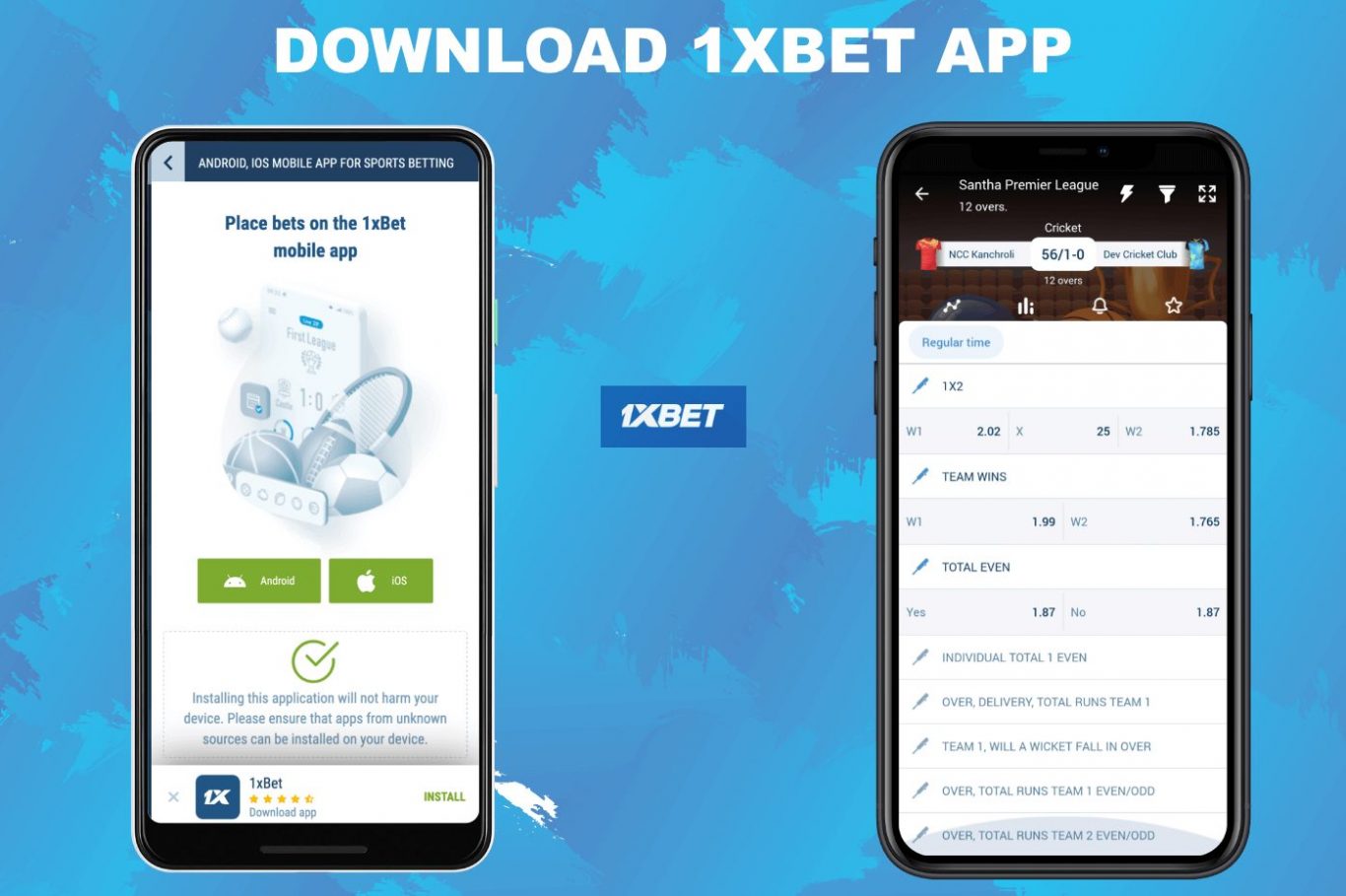 Connexion à mon compte 1xBet depuis l’appareil mobile